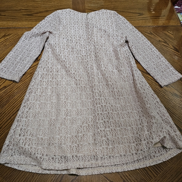 Forever 21 Fall Cream Lace Dress with Rust Collar size small - Picture 6 of 6